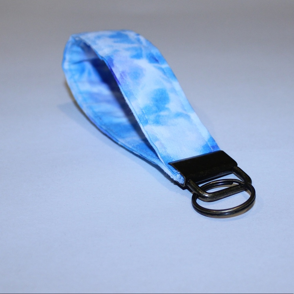 Blue Tie Dye Key Chain | Key Lanyard